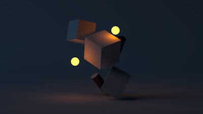 Minimalistic Dark 3D Rendering Wallpaper in 8K Resolution.